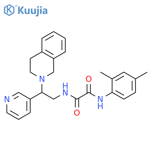 N-(2,4-dimethylphenyl)-N'-2-(pyridin-3-yl)-2-(1,2,3,4-tetrahydroisoquinolin-2-yl)ethylethanediamide structure