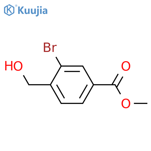 methyl 3-bromo-4-(hydroxymethyl)benzoate structure