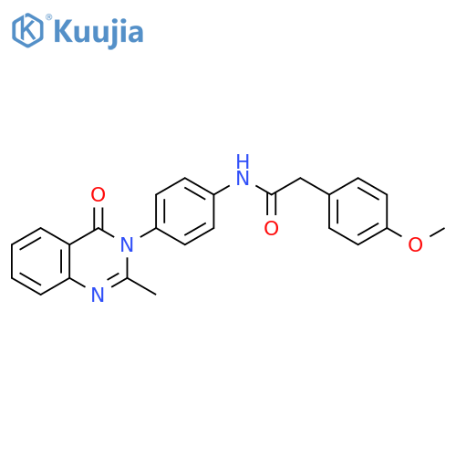 2-(4-methoxyphenyl)-N-4-(2-methyl-4-oxo-3,4-dihydroquinazolin-3-yl)phenylacetamide structure