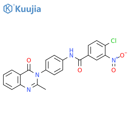 4-chloro-N-4-(2-methyl-4-oxo-3,4-dihydroquinazolin-3-yl)phenyl-3-nitrobenzamide structure