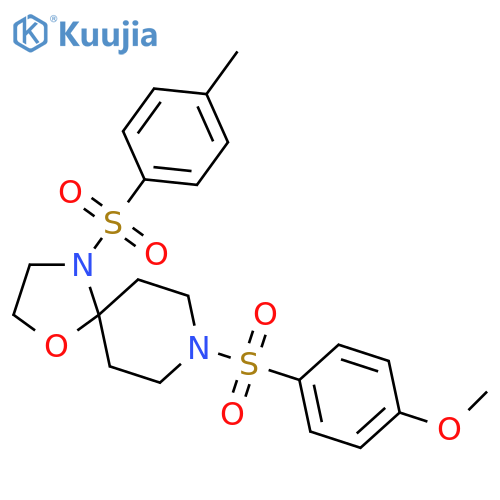 8-(4-methoxybenzenesulfonyl)-4-(4-methylbenzenesulfonyl)-1-oxa-4,8-diazaspiro4.5decane structure