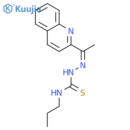 Hydrazinecarbothioamide, N-propyl-2-[1-(2-quinolinyl)ethylidene]- structure
