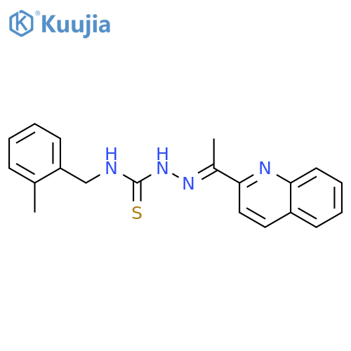 Hydrazinecarbothioamide, N-[(2-methylphenyl)methyl]-2-[1-(2-quinolinyl)ethylidene]- structure