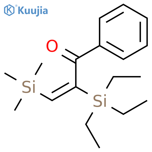 2-Propen-1-one, 1-phenyl-2-(triethylsilyl)-3-(trimethylsilyl)-, (E)- structure