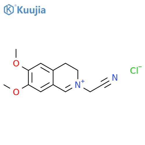 ISOQUINOLINIUM, 2-(CYANOMETHYL)-3,4-DIHYDRO-6,7-DIMETHOXY-, CHLORIDE structure
