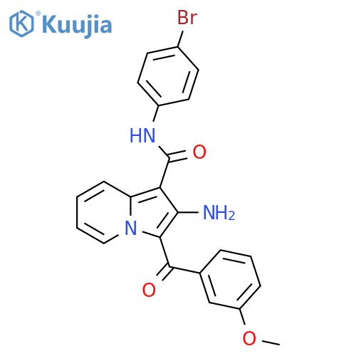 2-amino-N-(4-bromophenyl)-3-(3-methoxybenzoyl)indolizine-1-carboxamide structure