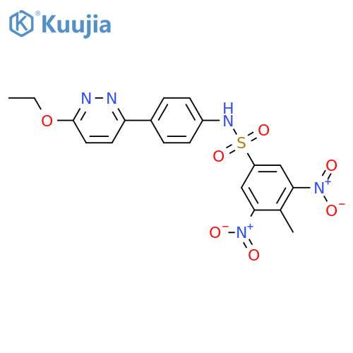 N-4-(6-ethoxypyridazin-3-yl)phenyl-4-methyl-3,5-dinitrobenzene-1-sulfonamide structure
