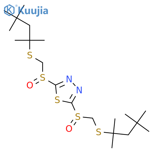 1,3,4-Thiadiazole, 2,5-bis[[[(1,1,3,3-tetramethylbutyl)thio]methyl]sulfinyl]- structure