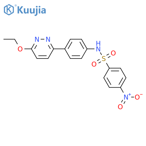 N-4-(6-ethoxypyridazin-3-yl)phenyl-4-nitrobenzene-1-sulfonamide structure