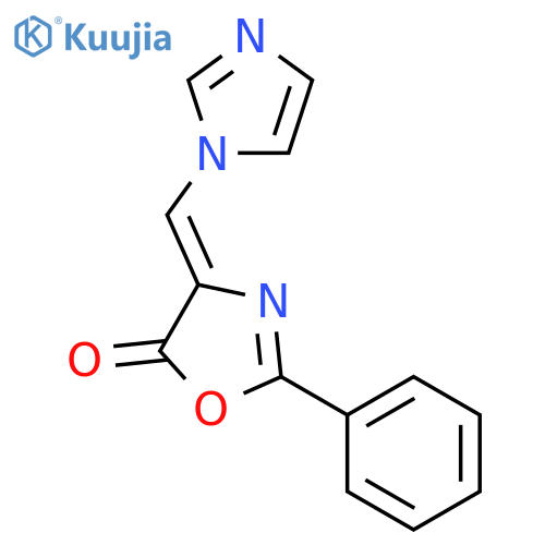 5(4H)-Oxazolone, 4-(1H-imidazol-1-ylmethylene)-2-phenyl- structure
