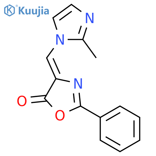 5(4H)-Oxazolone, 4-[(2-methyl-1H-imidazol-1-yl)methylene]-2-phenyl- structure