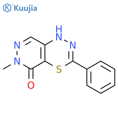 1H-Pyridazino[4,5-e][1,3,4]thiadiazin-5(6H)-one, 6-methyl-3-phenyl- structure