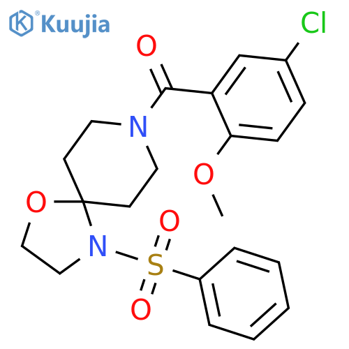 4-(benzenesulfonyl)-8-(5-chloro-2-methoxybenzoyl)-1-oxa-4,8-diazaspiro4.5decane structure