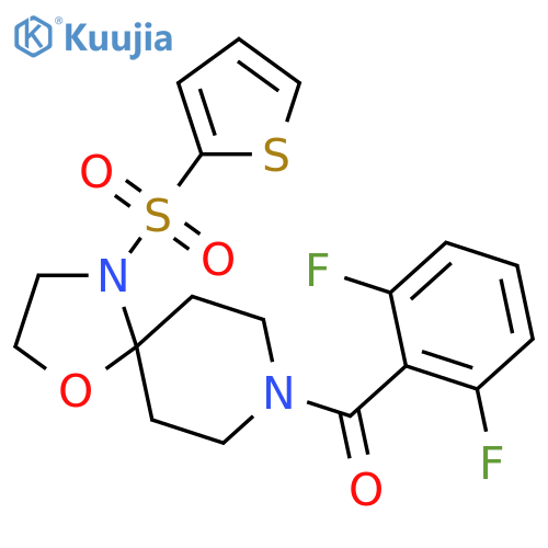 8-(2,6-difluorobenzoyl)-4-(thiophene-2-sulfonyl)-1-oxa-4,8-diazaspiro4.5decane structure