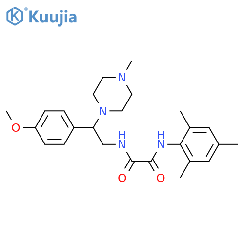 N'-2-(4-methoxyphenyl)-2-(4-methylpiperazin-1-yl)ethyl-N-(2,4,6-trimethylphenyl)ethanediamide structure