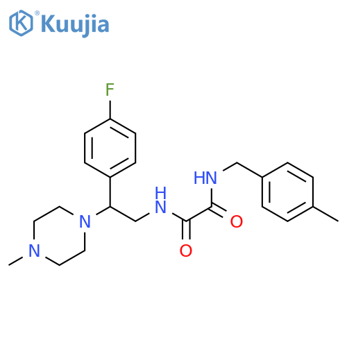 N-2-(4-fluorophenyl)-2-(4-methylpiperazin-1-yl)ethyl-N'-(4-methylphenyl)methylethanediamide structure