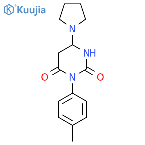 3-(4-Methylphenyl)-6-(pyrrolidin-1-yl)-1,2,3,4-tetrahydropyrimidine-2,4-dione structure