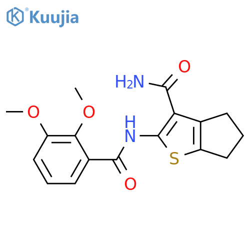 2-(2,3-dimethoxybenzamido)-4H,5H,6H-cyclopentabthiophene-3-carboxamide structure