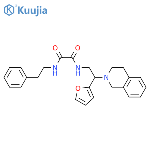 N-2-(furan-2-yl)-2-(1,2,3,4-tetrahydroisoquinolin-2-yl)ethyl-N'-(2-phenylethyl)ethanediamide structure