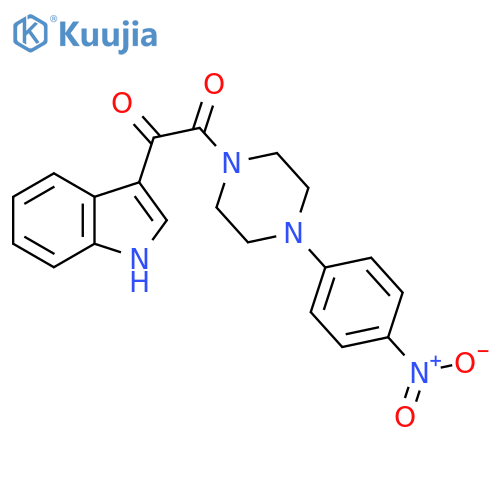 1-(1H-indol-3-yl)-2-4-(4-nitrophenyl)piperazin-1-ylethane-1,2-dione structure