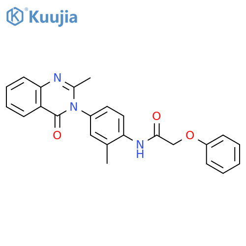 N-2-methyl-4-(2-methyl-4-oxo-3,4-dihydroquinazolin-3-yl)phenyl-2-phenoxyacetamide structure