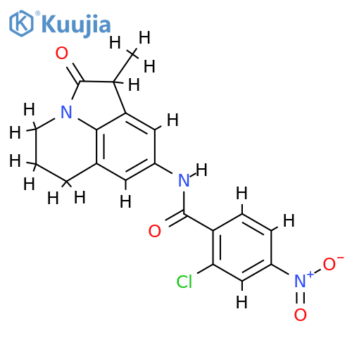 2-chloro-N-{3-methyl-2-oxo-1-azatricyclo6.3.1.0^{4,12}dodeca-4,6,8(12)-trien-6-yl}-4-nitrobenzamide structure