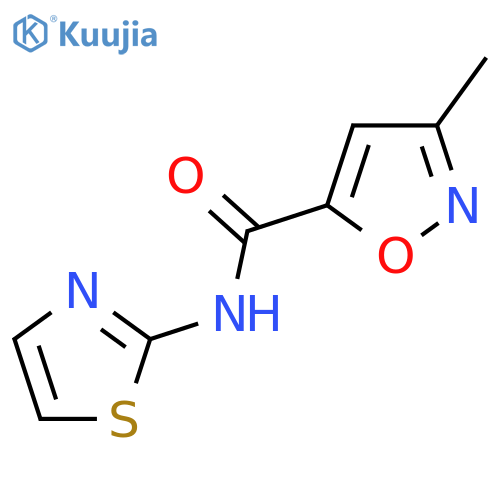 3-methyl-N-(1,3-thiazol-2-yl)-1,2-oxazole-5-carboxamide structure