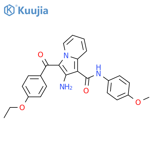 2-amino-3-(4-ethoxybenzoyl)-N-(4-methoxyphenyl)indolizine-1-carboxamide structure