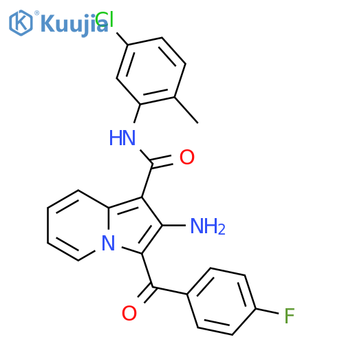 2-amino-N-(5-chloro-2-methylphenyl)-3-(4-fluorobenzoyl)indolizine-1-carboxamide structure
