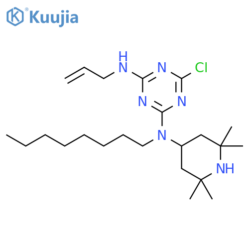 1,3,5-Triazine-2,4-diamine,6-chloro-N-octyl-N'-2-propenyl-N-(2,2,6,6-tetramethyl-4-piperidinyl)- structure