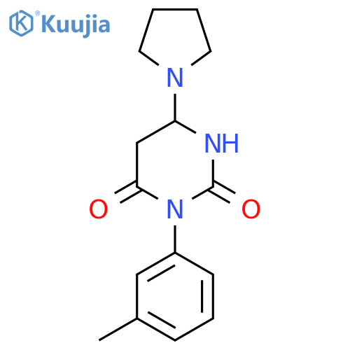 3-(3-Methylphenyl)-6-(pyrrolidin-1-yl)-1,2,3,4-tetrahydropyrimidine-2,4-dione structure
