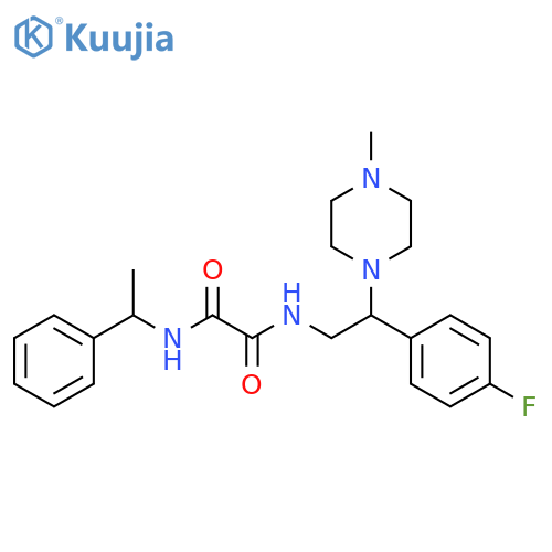 N-2-(4-fluorophenyl)-2-(4-methylpiperazin-1-yl)ethyl-N'-(1-phenylethyl)ethanediamide structure
