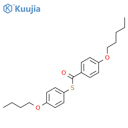 Benzenecarbothioic acid, 4-(pentyloxy)-, S-(4-butoxyphenyl) ester structure