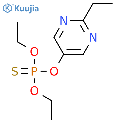 Phosphorothioic acid, O,O-diethyl O-(2-ethyl-5-pyrimidinyl) ester structure