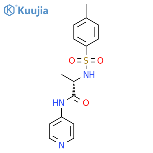 Propanamide, 2-[[(4-methylphenyl)sulfonyl]amino]-N-4-pyridinyl-, (S)- structure