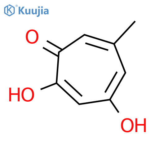 2,4,6-Cycloheptatrien-1-one, 2,4-dihydroxy-6-methyl- structure