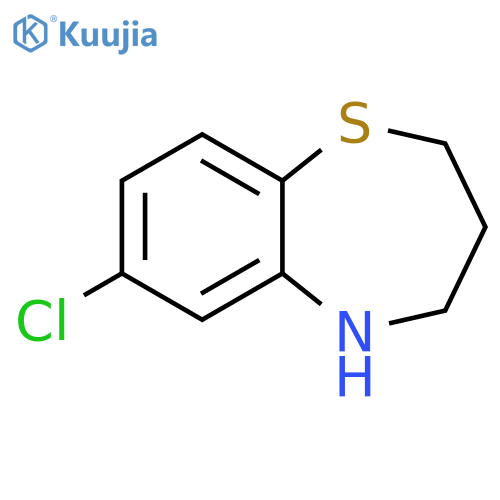7-chloro-2,3,4,5-tetrahydro-1,5-benzothiazepine structure