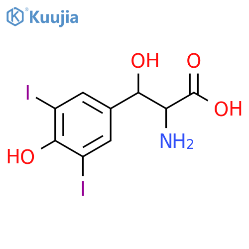 β-Hydroxy-3,5-diiodo-tyrosine structure