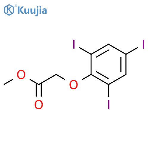 Acetic acid, (2,4,6-triiodophenoxy)-, methyl ester structure