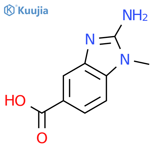 2-amino-1-methyl-1H-1,3-benzodiazole-5-carboxylic acid structure
