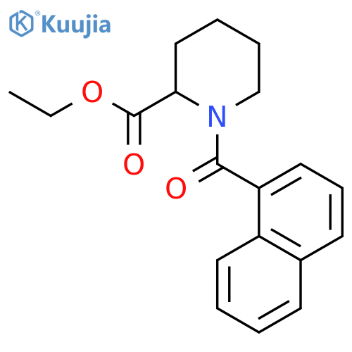 2-Piperidinecarboxylic acid, 1-(1-naphthalenylcarbonyl)-, ethyl ester, (-)- structure