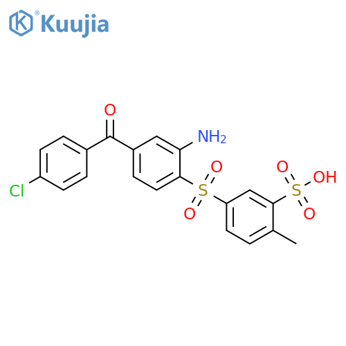Benzenesulfonic acid,5-[[2-amino-4-(4-chlorobenzoyl)phenyl]sulfonyl]-2-methyl- structure