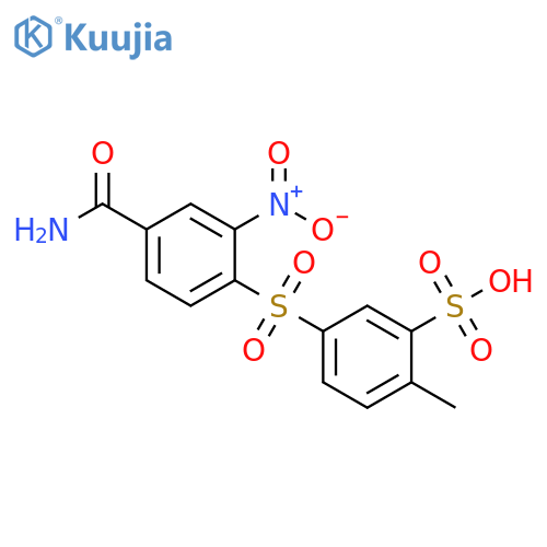 Benzenesulfonic acid, 5-[[4-(aminocarbonyl)-2-nitrophenyl]sulfonyl]-2-methyl- structure