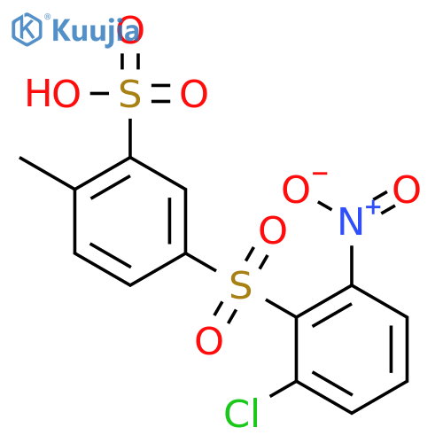 Benzenesulfonic acid, 5-[(2-chloro-6-nitrophenyl)sulfonyl]-2-methyl- structure