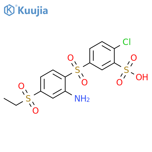 Benzenesulfonic acid, 5-[[2-amino-4-(ethylsulfonyl)phenyl]sulfonyl]-2-chloro- structure
