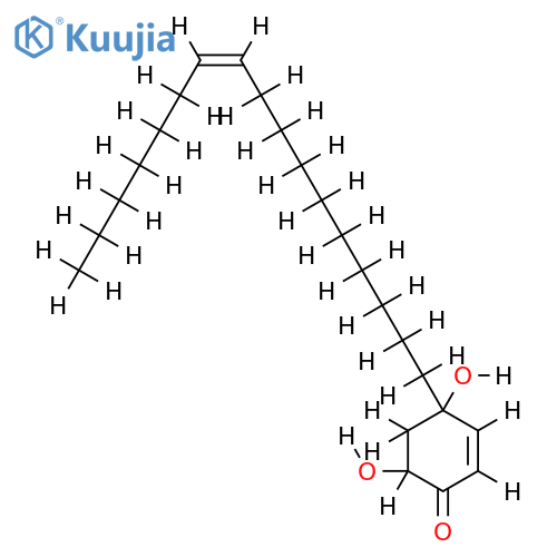 (4R,6R)-dihydroxy-4-(10(Z)-heptadecenyl)-2-cyclohexenone structure