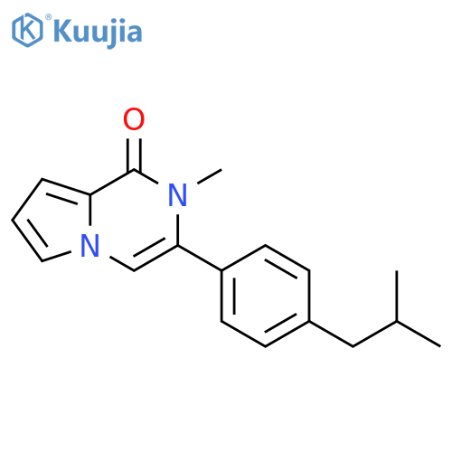 Pyrrolo[1,2-a]pyrazin-1(2H)-one, 2-methyl-3-[4-(2-methylpropyl)phenyl]- structure