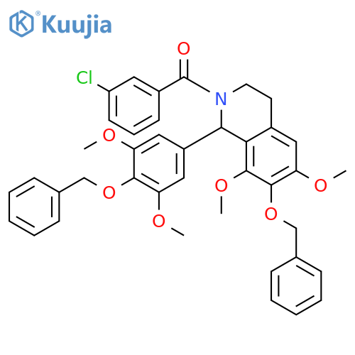 Isoquinoline,2-(3-chlorobenzoyl)-1-[3,5-dimethoxy-4-(phenylmethoxy)phenyl]-1,2,3,4-tetrahydro-6,8-dimethoxy-7-(phenylmethoxy)- structure