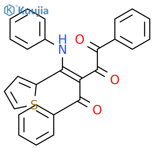 1,2,4-Butanetrione, 1,4-diphenyl-3-[(phenylamino)-2-thienylmethylene]- structure