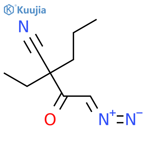 PENTANENITRILE, 2-(DIAZOACETYL)-2-ETHYL- structure